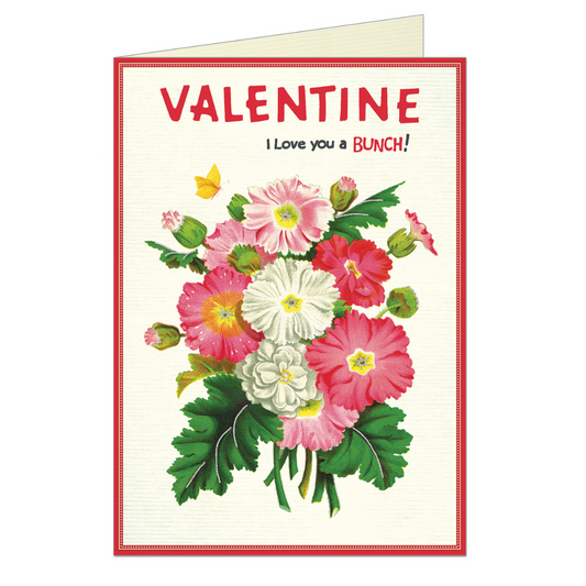 Valentine Flowers Greeting Card Blank