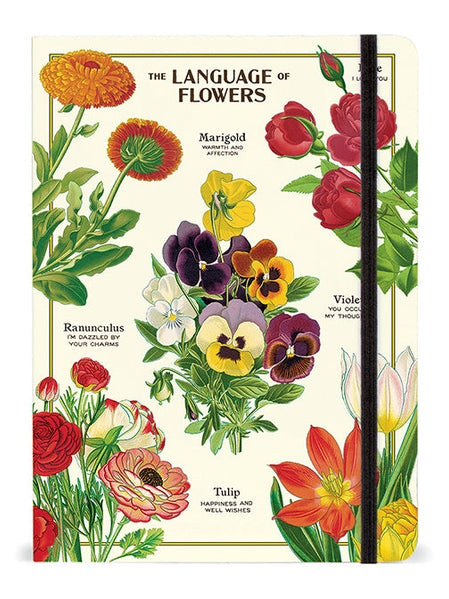 Language of Flowers | Large notebook with elastic closure
