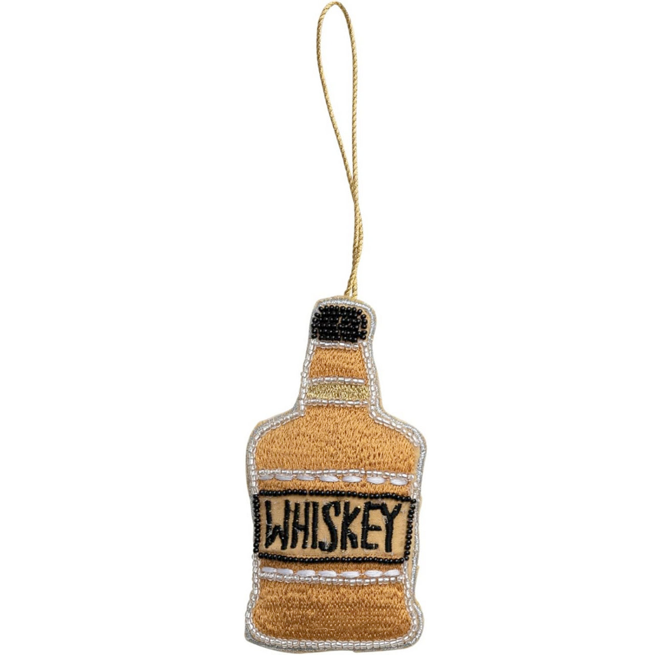 Fabric Whiskey Bottle Ornament