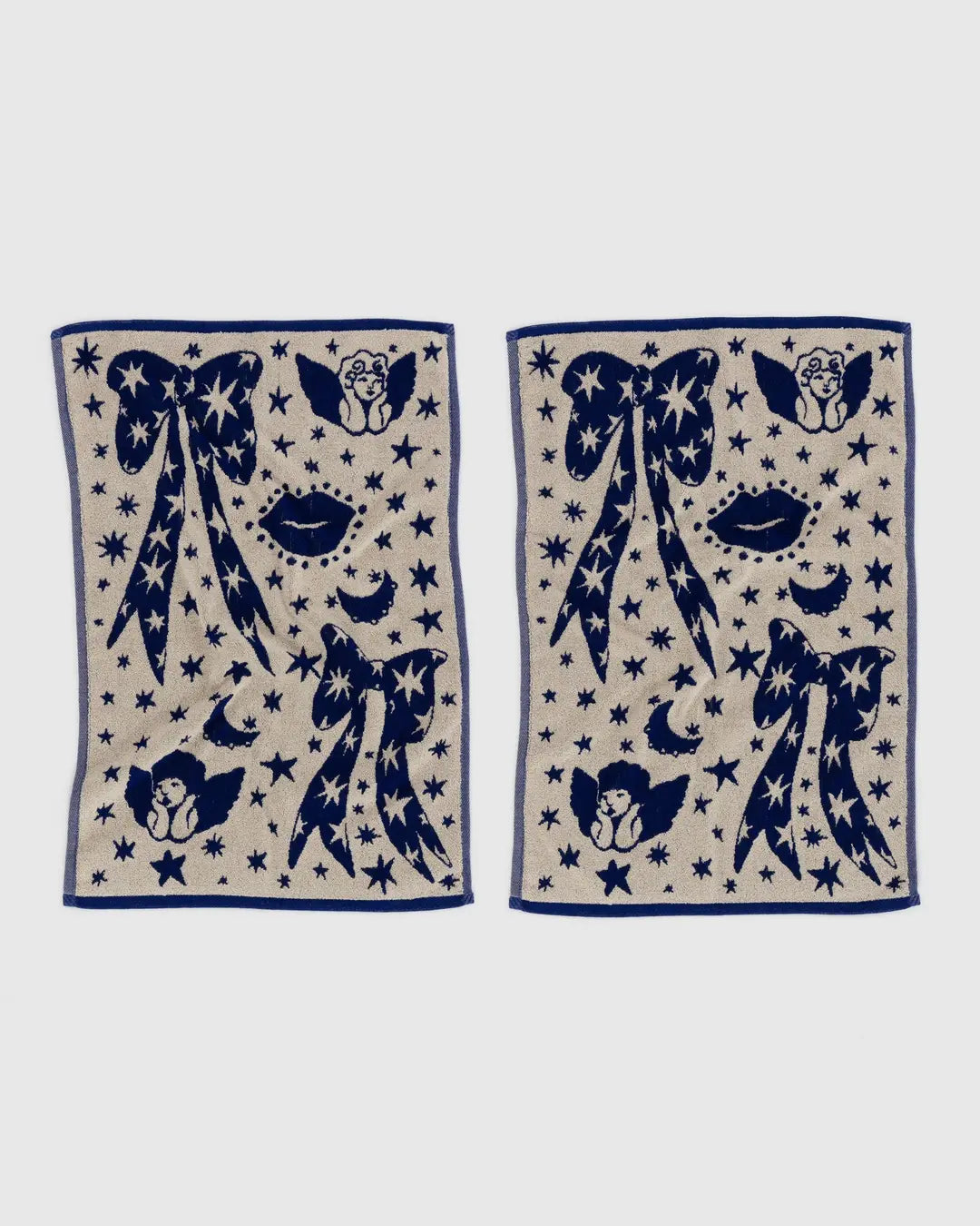 Hand Towel Set of 2 - Cherub Bows