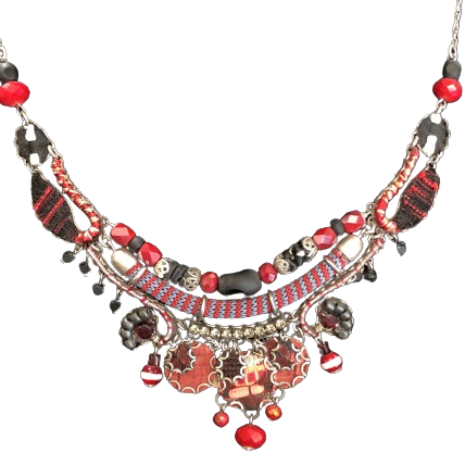 Ayala Bar | Red and Black Droplet Necklace