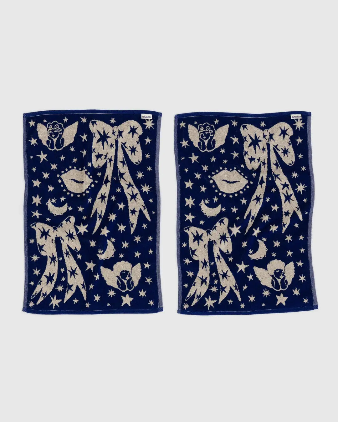 Hand Towel Set of 2 - Cherub Bows