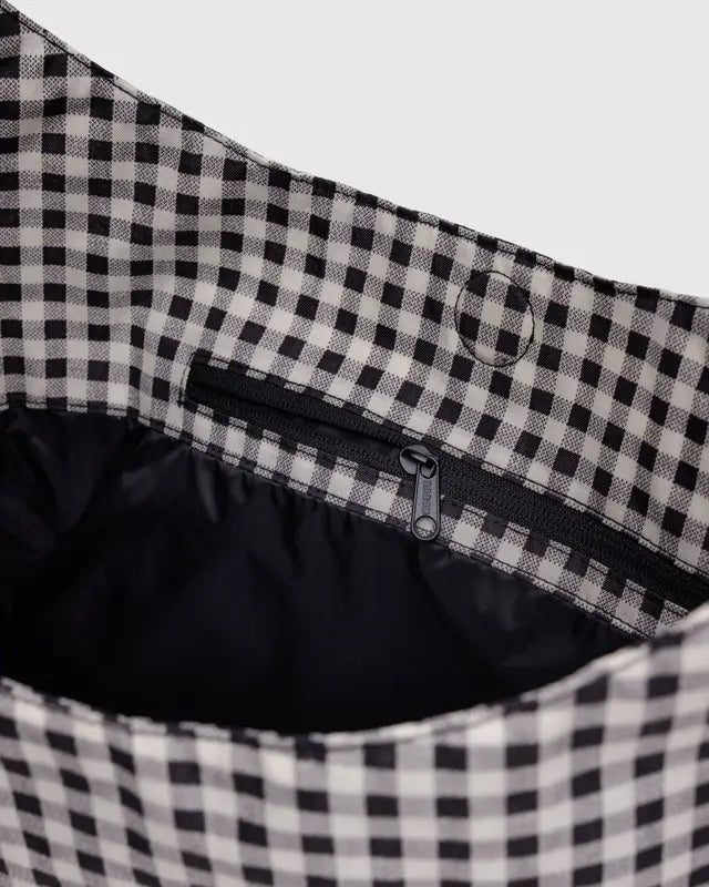 Large Nylon Sling - Black and White Gingham