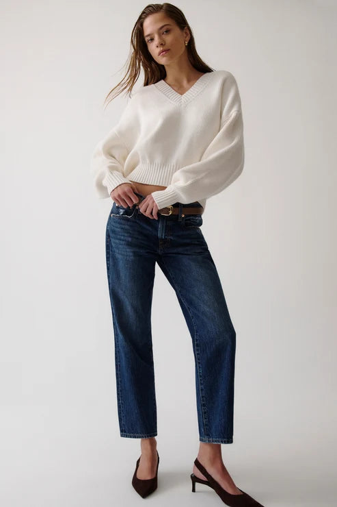 Issa Mid Rise Relaxed Ankle Straight | Mirage