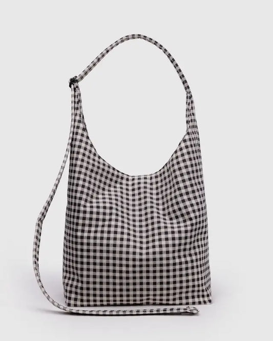 Large Nylon Sling - Black and White Gingham