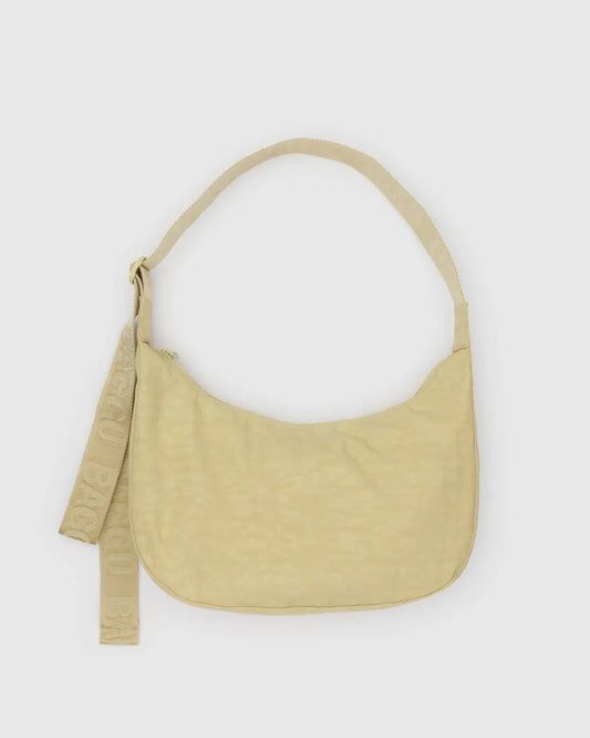 Medium Nylon Crescent Bag - Butter