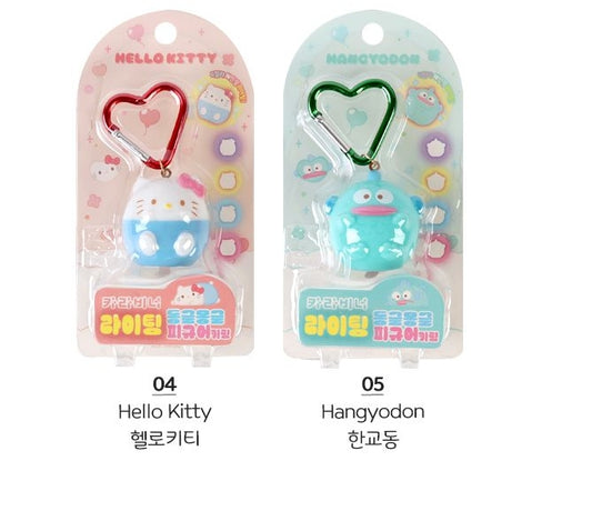 Sanrio Carabiner Round & Cute Lighting Figure Keyring