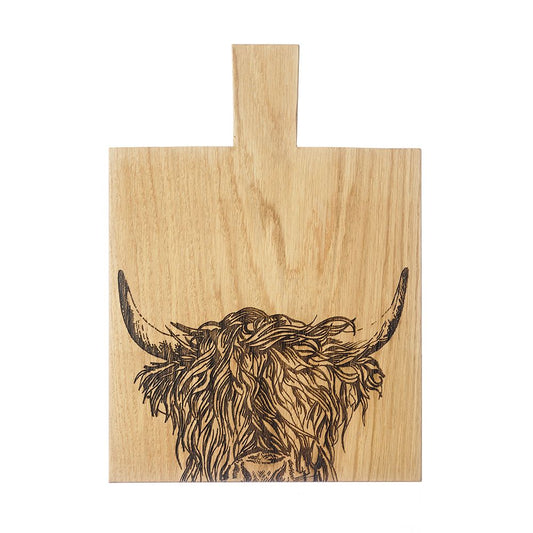 Oak Paddle | Medium | Highland Cow