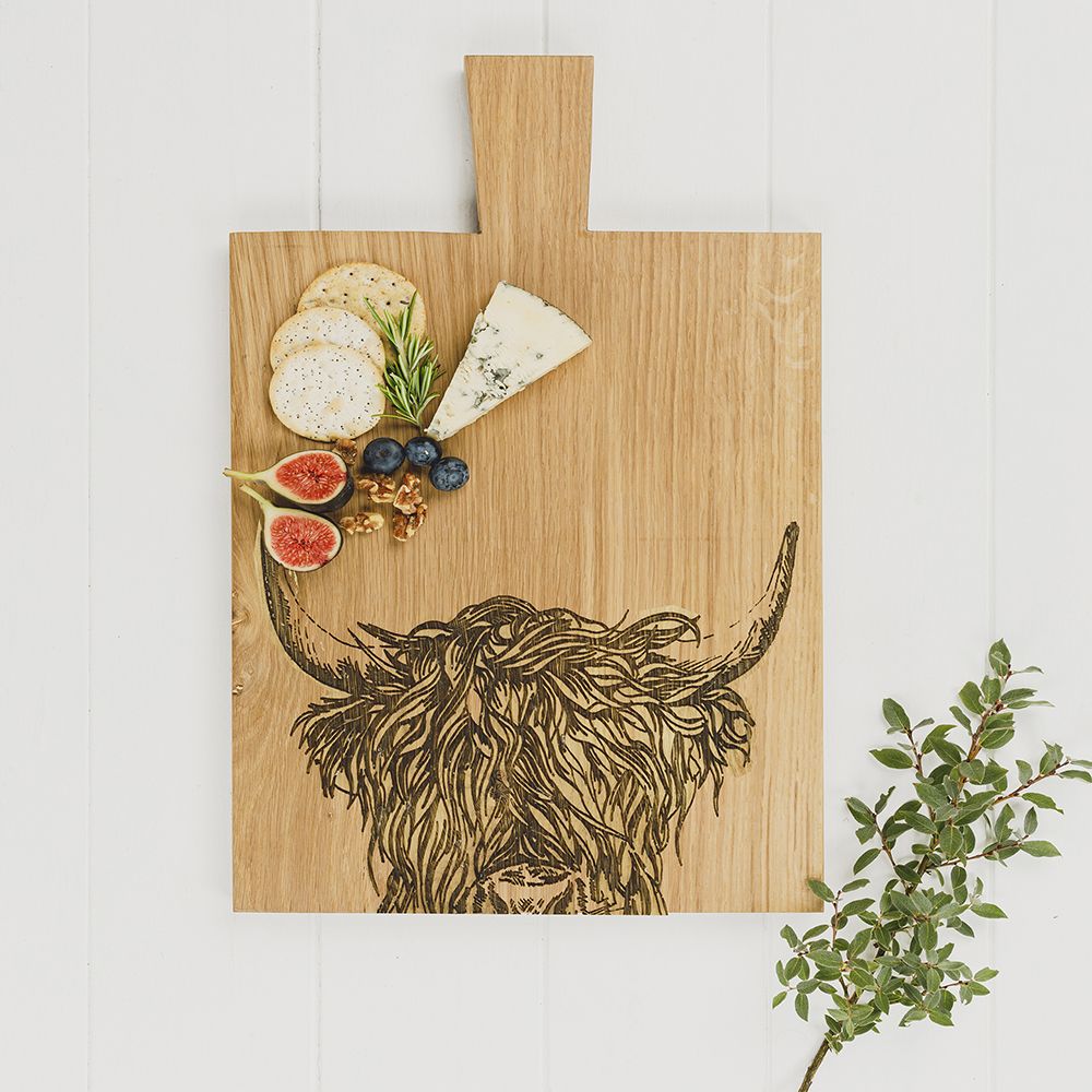 Oak Paddle | Medium | Highland Cow