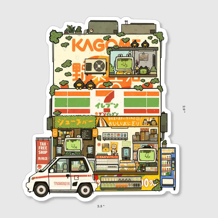 7/11 Kagome Juice Box Vinyl Sticker