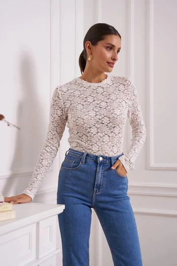 Long Sleeve Lace T-Shirt