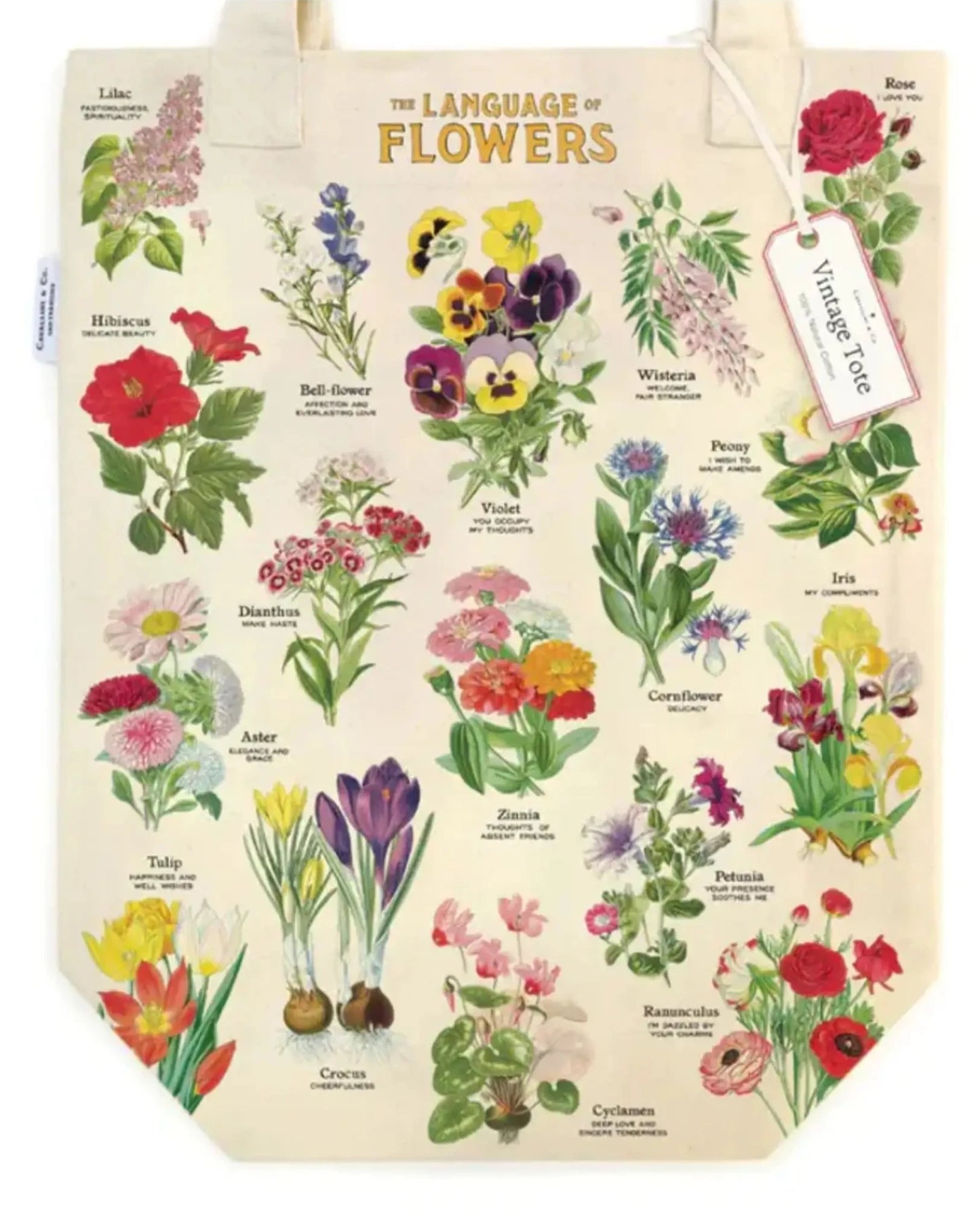 Vintage Tote | Language of Flowers