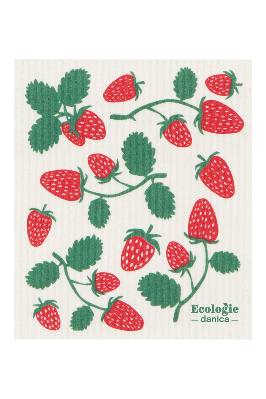 Strawberries Swedish Sponge Cloth