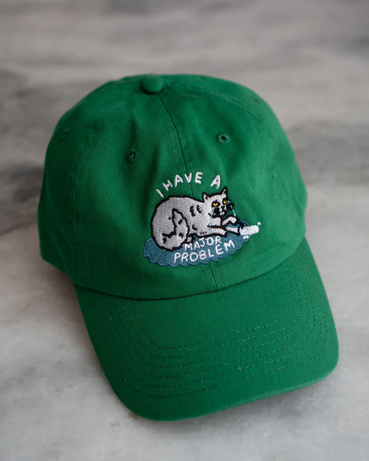 Major Problem Embroidered Dad Hat - Kelly Green