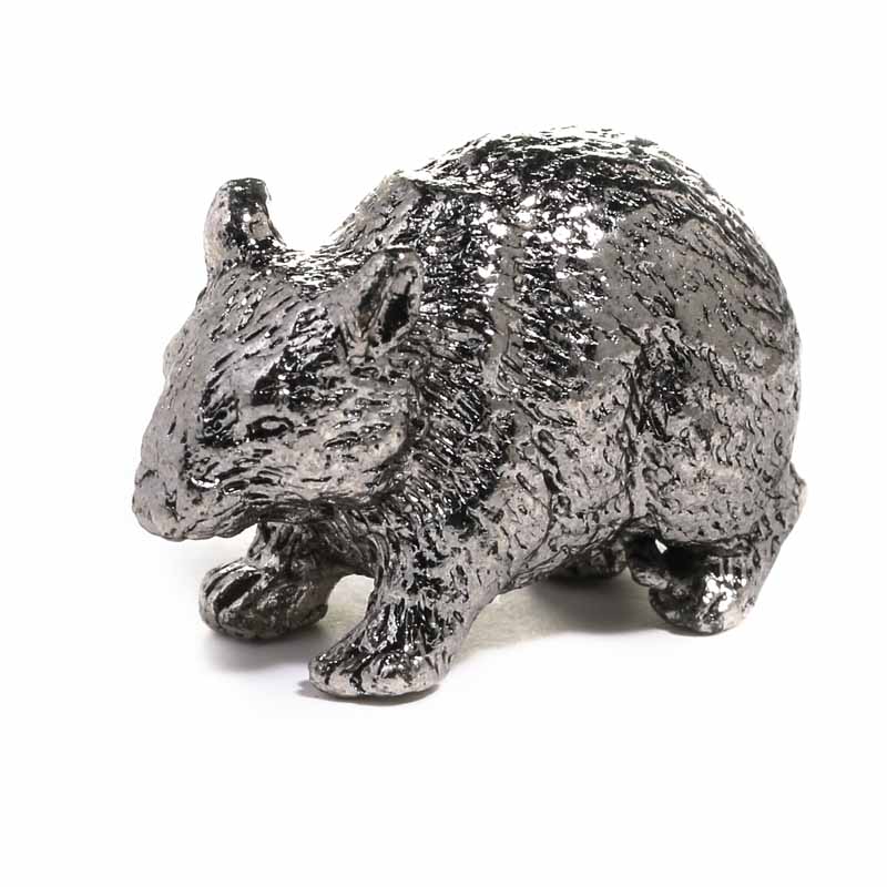 Miniature Pewter Wombat Figurine