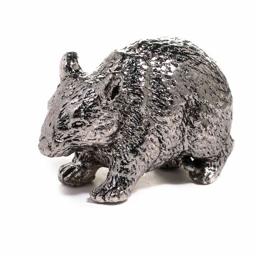 Miniature Pewter Wombat Figurine