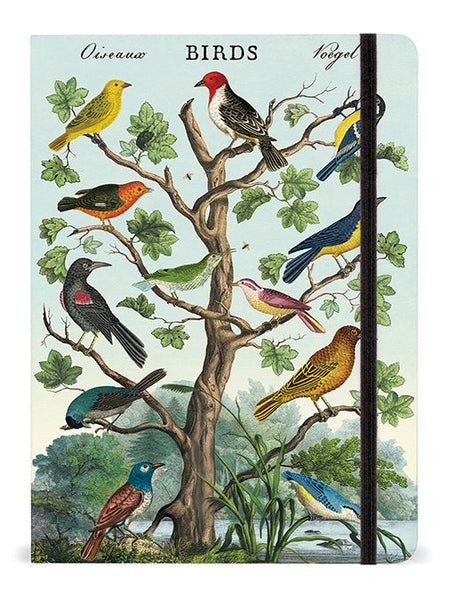 Birds on a Tree | Large notebook with elastic closure