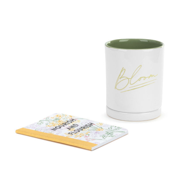 Bloom Where Your Are Planted Planter with Journal Gift Set