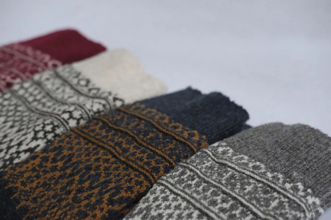 Nishiguchi Kutsushita Wool Jacquard Socks
