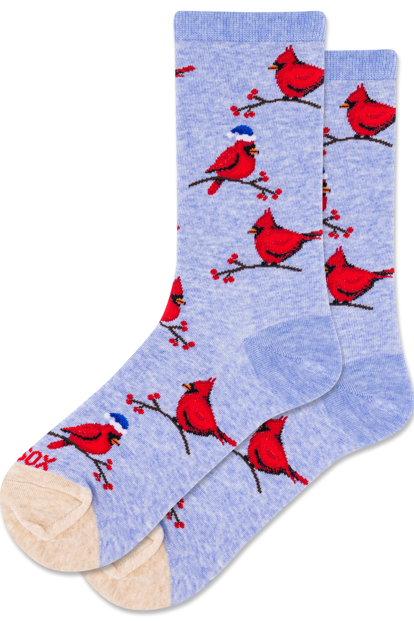 HOTSOX Women's Christmas Cardinal Socks