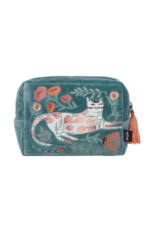 Catbloom Embroidered Pouch