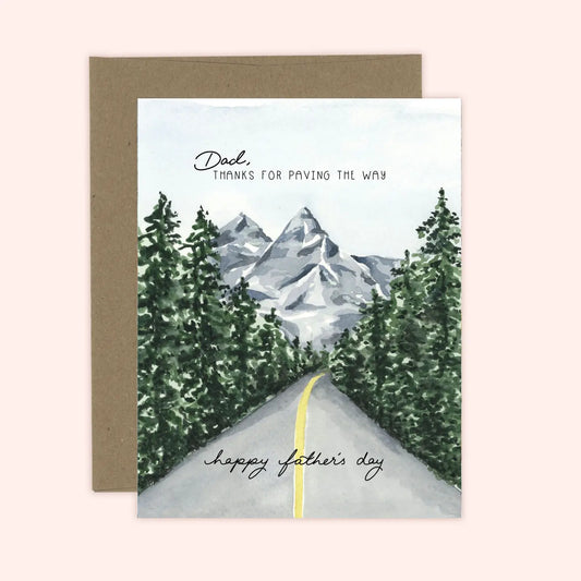 Father's Day Paving the Way Card | PNW Card | Kraft