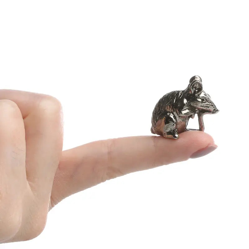 Miniature Pewter Mouse Figurine