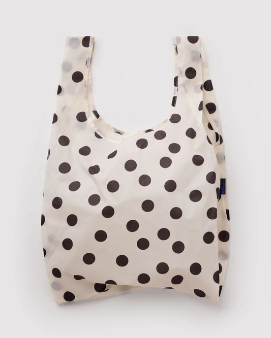 Standard Baggu - Cream & Black Polka Dot