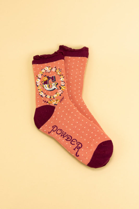 A-Z Monogram Ankle Socks | Assorted