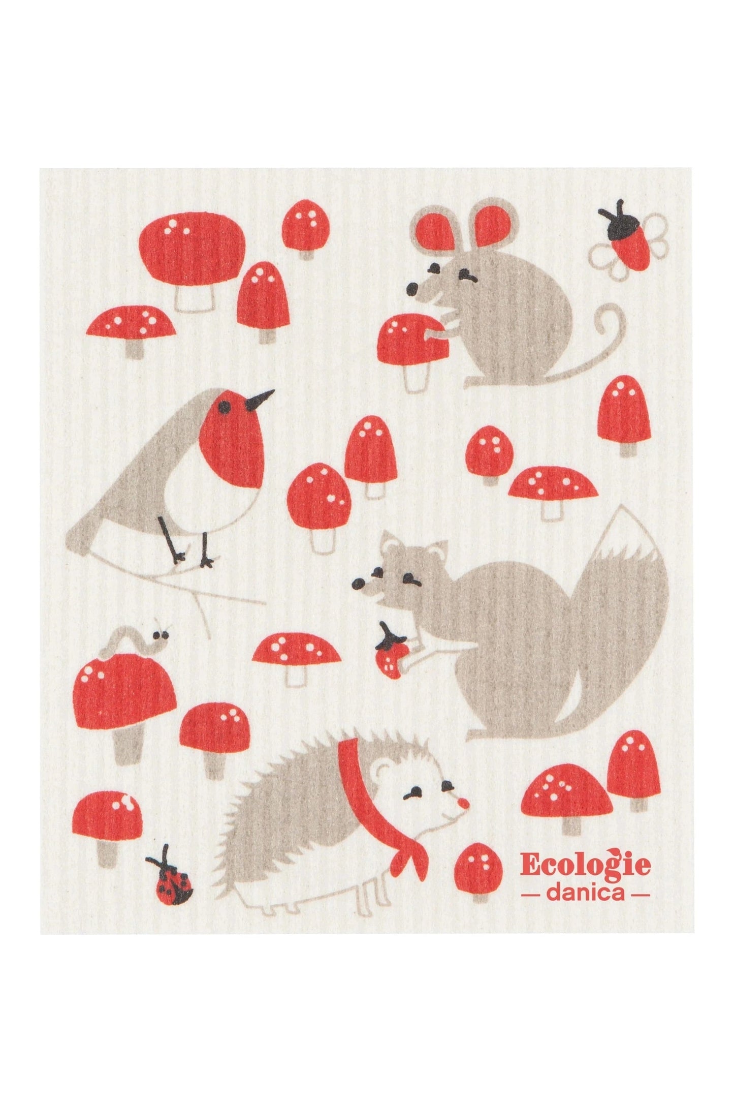 Toadstool Time Swedish Sponge Cloth