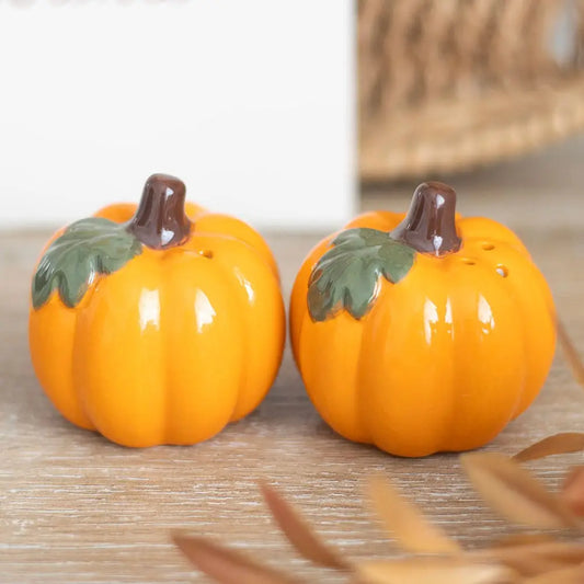 Autumn and Fall Pumpkin Salt & Pepper Shakers