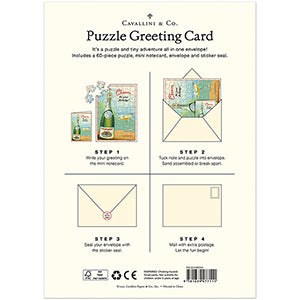 Happy Birthday Champagne Puzzle Greeting Card