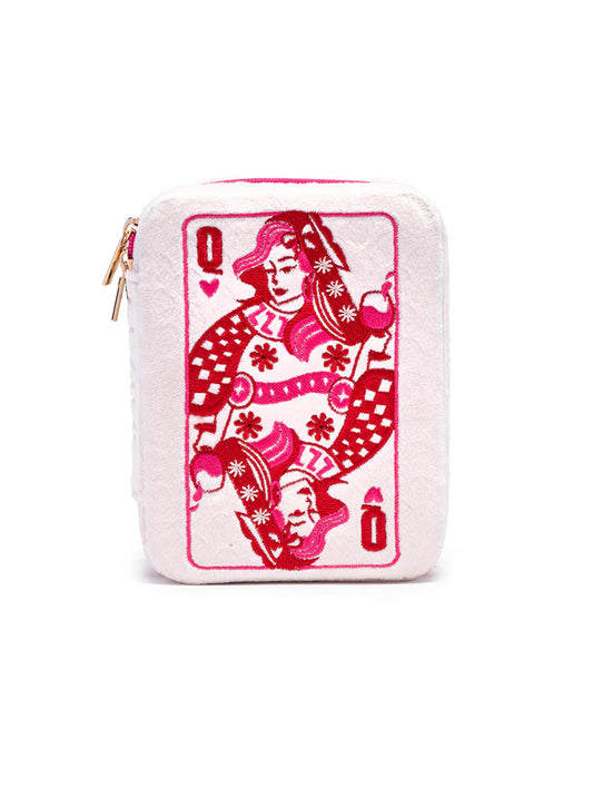 Velvet Jewelry Zip Case | Queen of Hearts