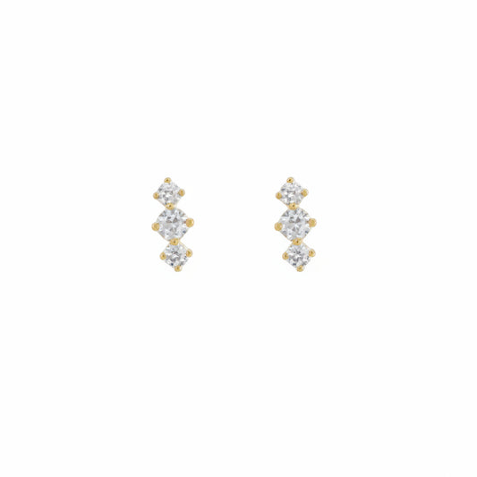 Stacked Diamond Stud Earrings