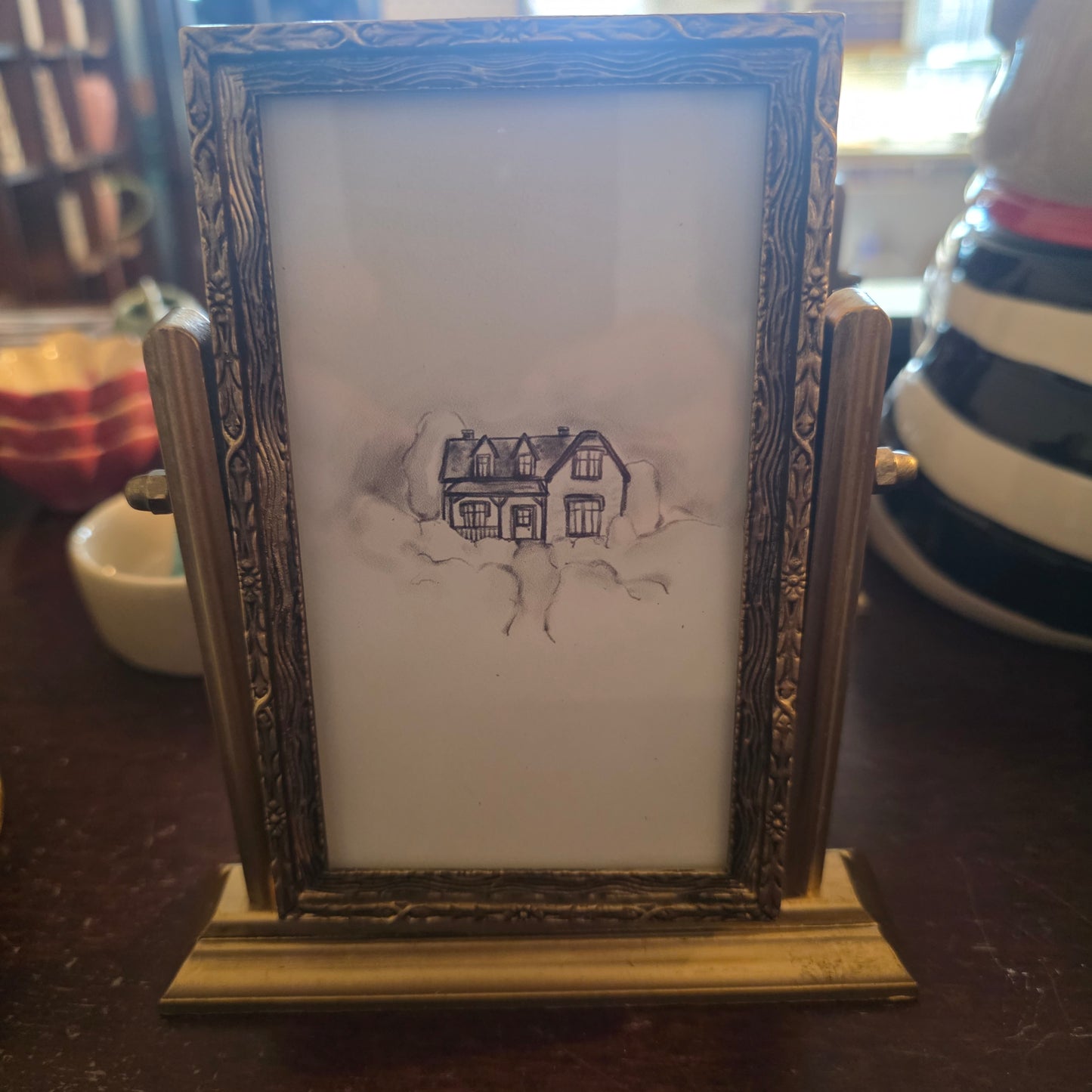 Pewter & Glass Photo Frames with Art