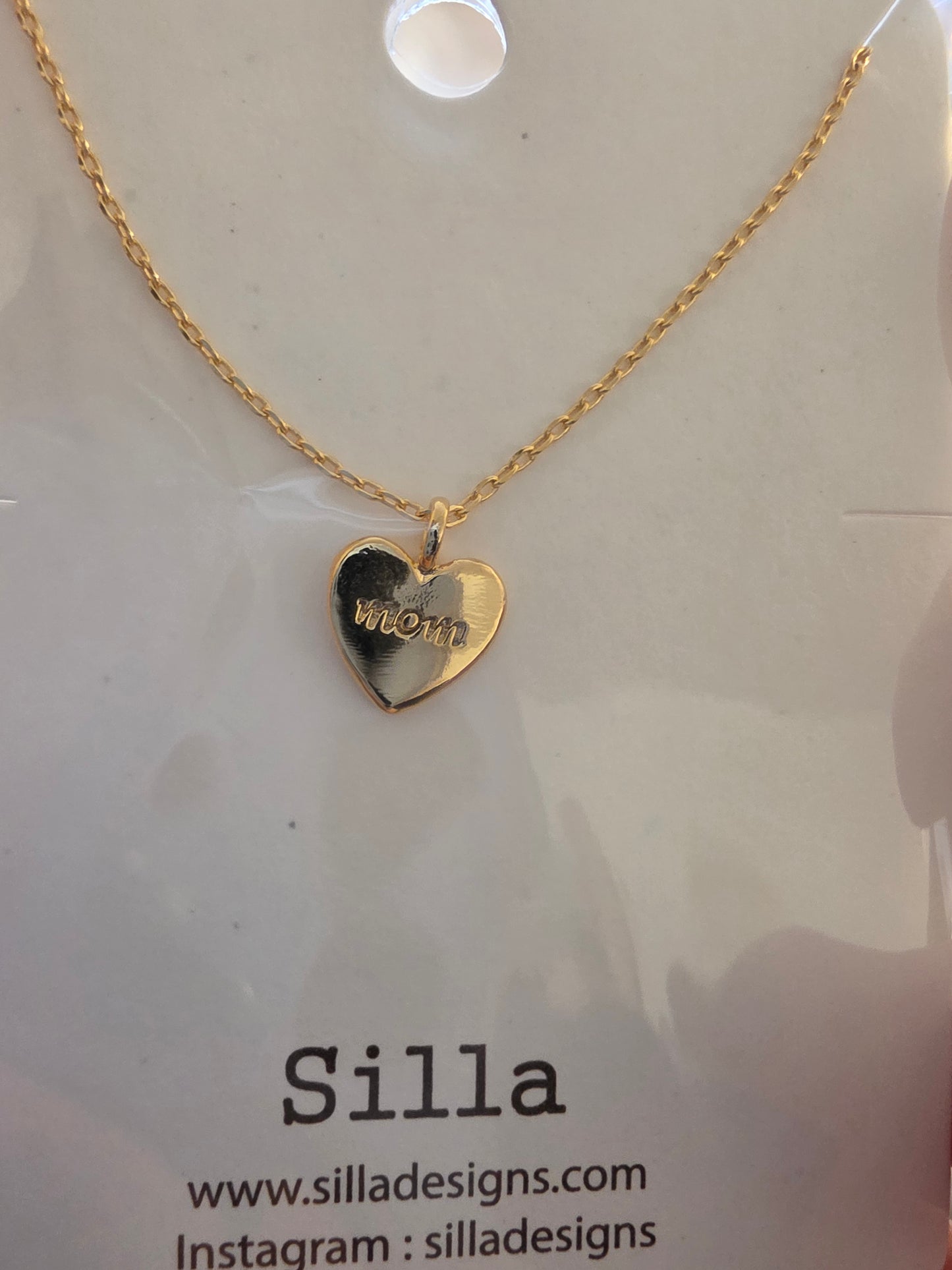 "Mom" Heart Necklace