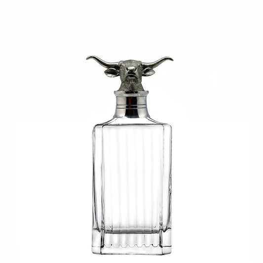 Menagerie Classic Style Whiskey Decanter - Longhorn