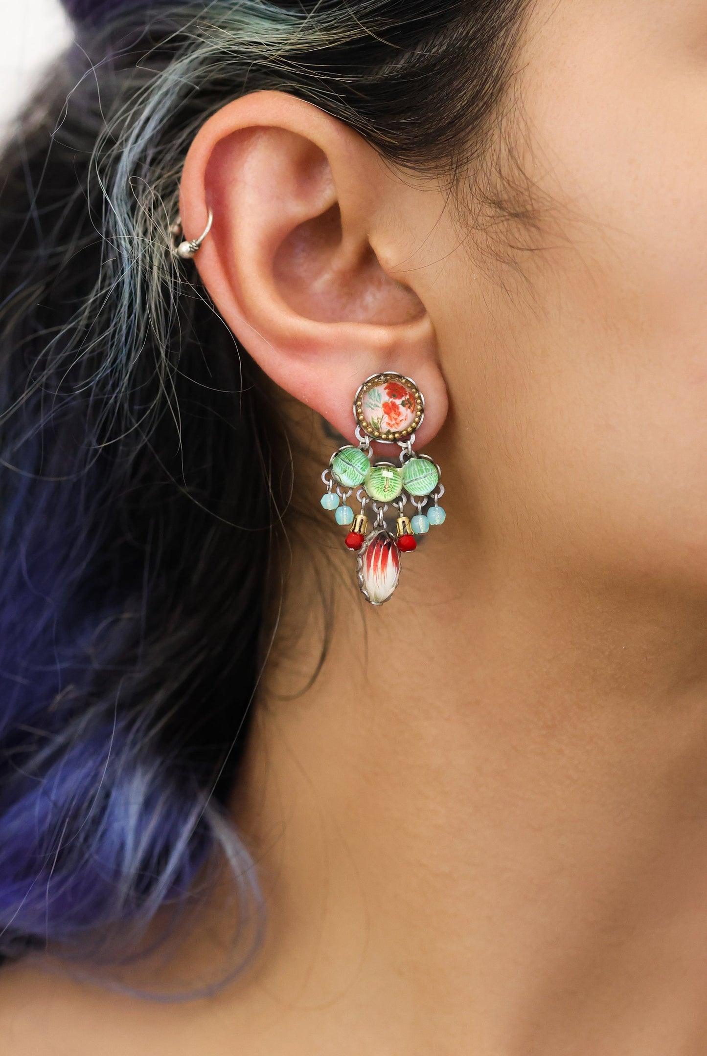 Romantic Earrings Flower Garden Set, Erica