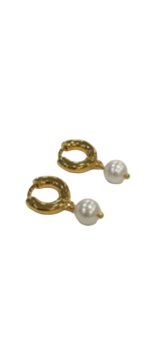 Pearl Hoop Earrings