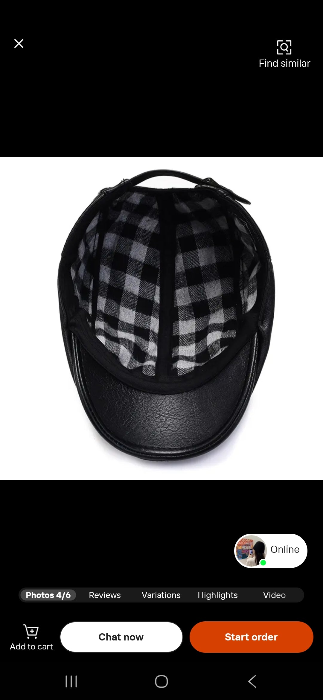 Newsboy Hat Pu Leather