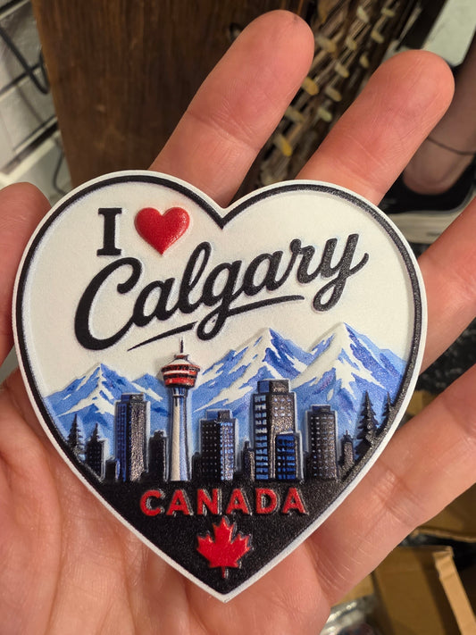 Calgary magnet I I love Calgary Heart shaped (7)