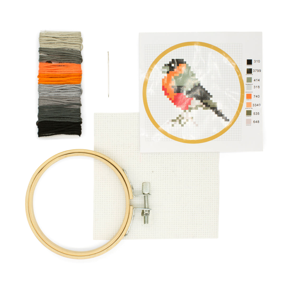 Mini Cross Stitch Embroidery Kit | Bird