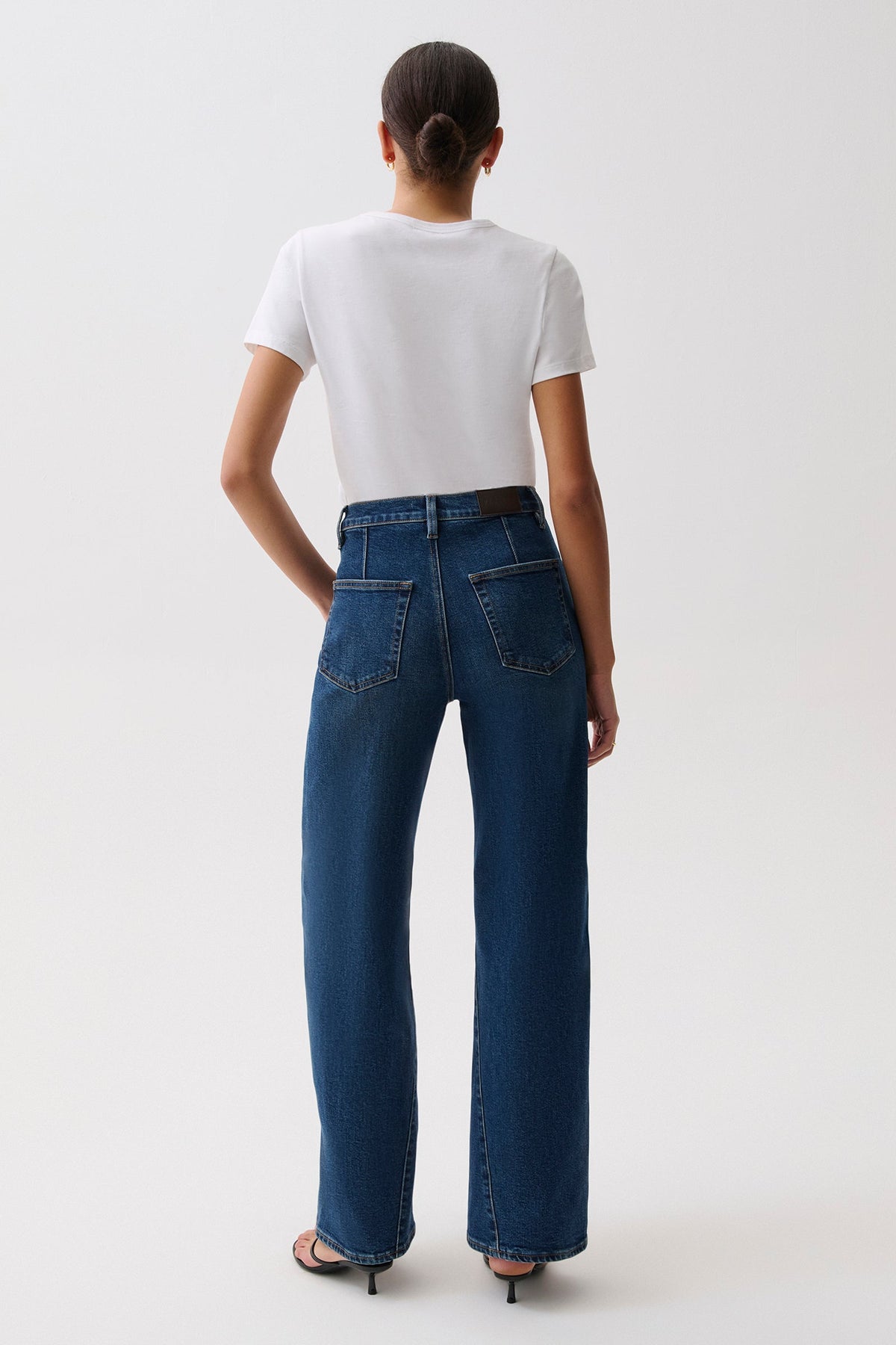 Kyra High Rise Bowed Wide Leg - Inkwell