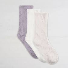 Faux Fur Cozy Socks- 3 PK