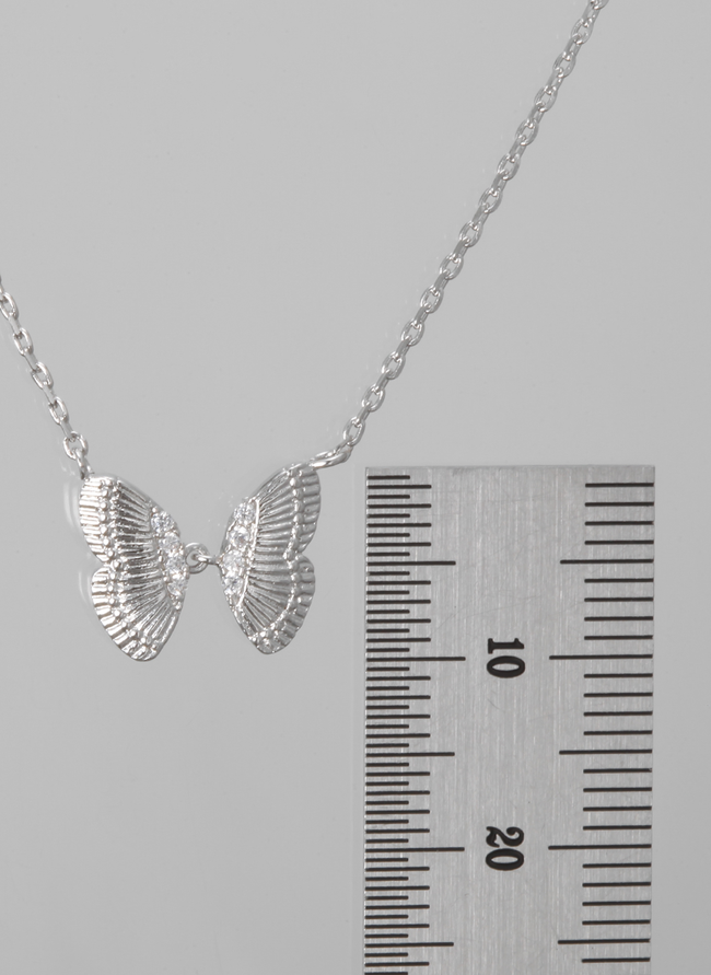 White Butterfly Necklace