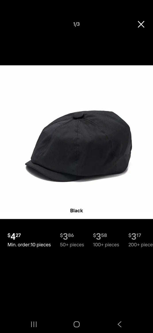 Newsboy Herringbone vintage Cabbie Cap