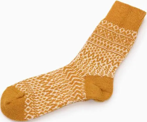 Nishiguchi Kutsushita Wool Jacquard Socks