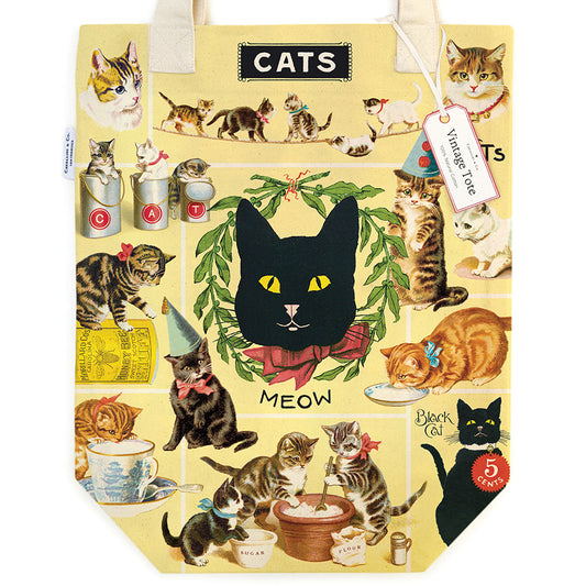 Vintage Tote | Cats and Kittens