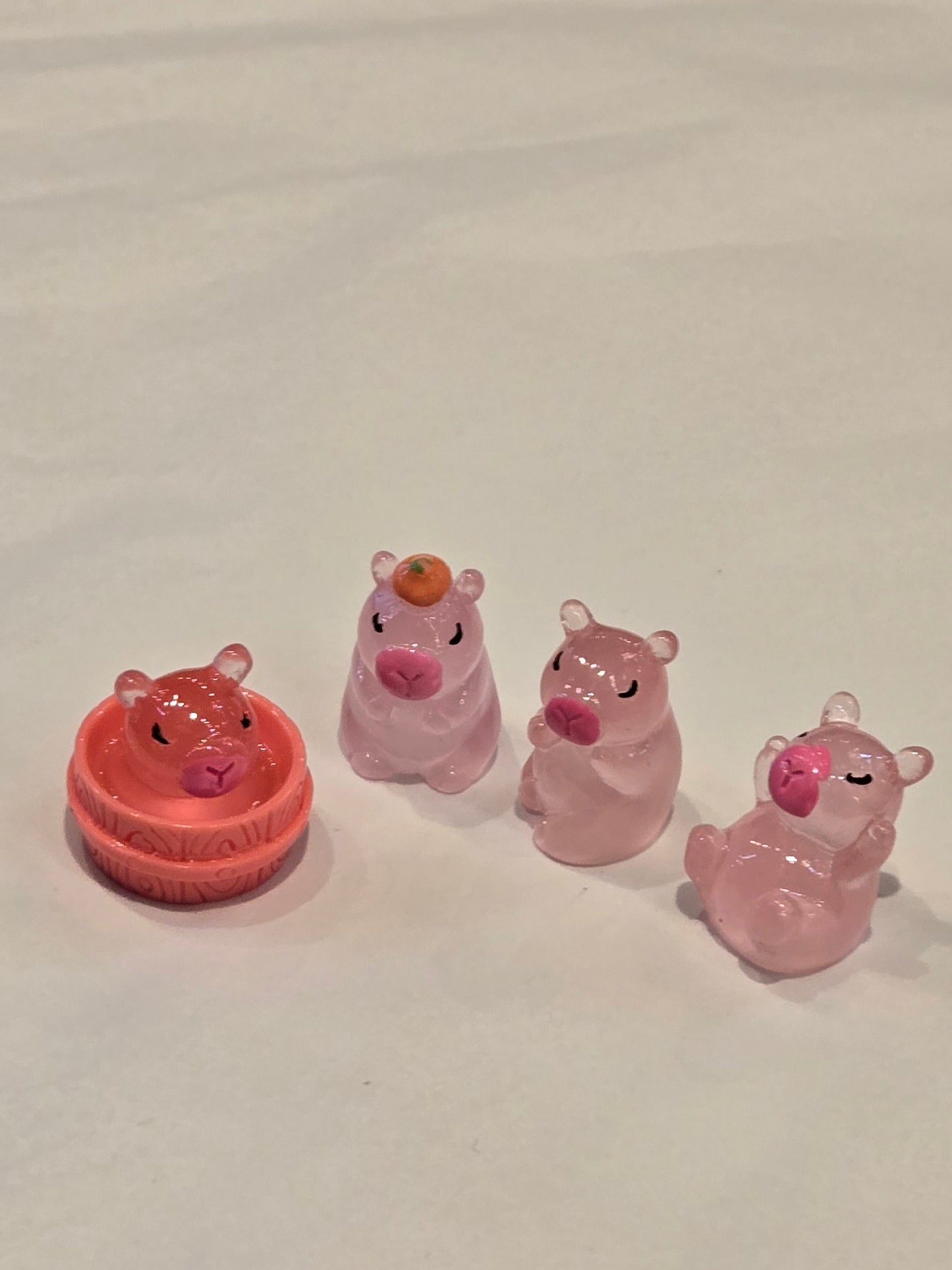 Capybara Pink Miniature Figurines