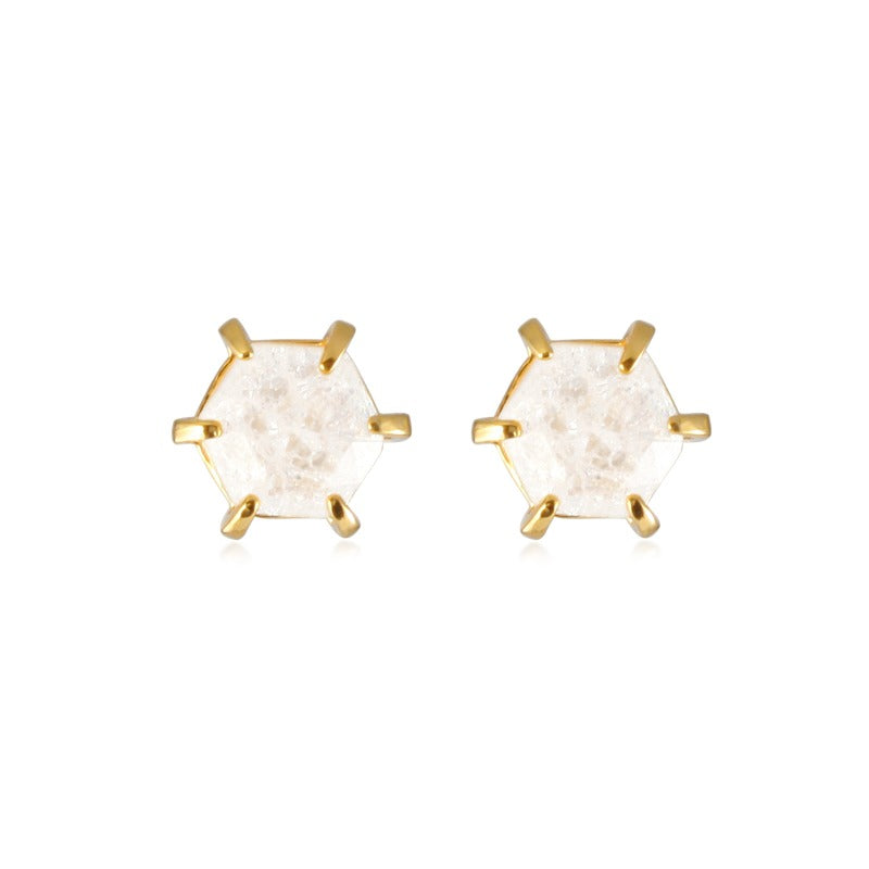 je250 Hexagon Diamond Studs